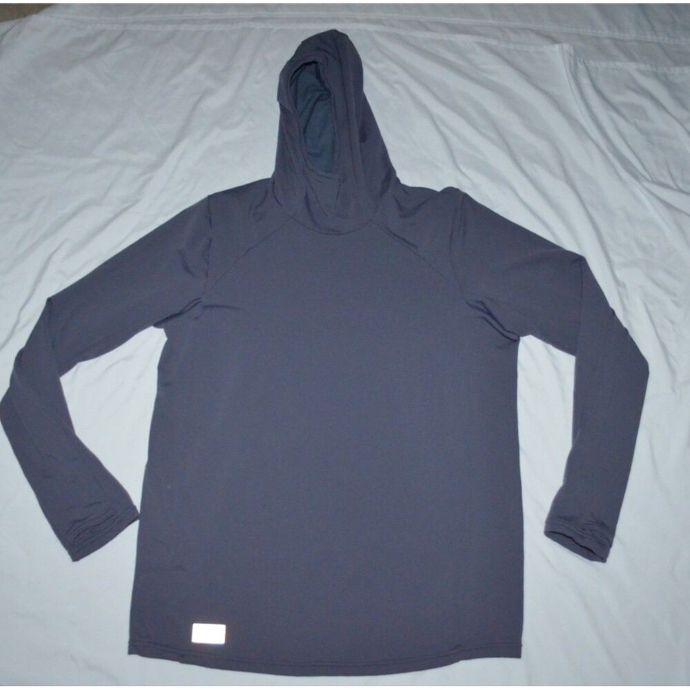Janji Rover Merino Hoodie Pullover Mens L Purple Gray Wool Blend Hiking Running